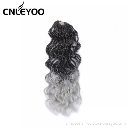 35 Roots Thin Curly 14 Inch Wavy Senegalese Twist Crochet Braiding Hair Extension